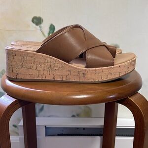 BOC Sunny Wedge Slip-On Tan Sandals